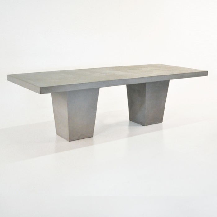 RAW Concrete Tapered Outdoor Dining Table | Teak Warehouse