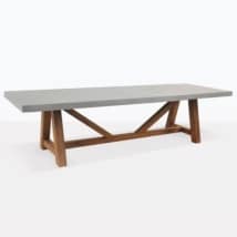 Raw Concrete Trestle Dining Table-0