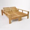 terrace furniture - havana teak double sun lounger without cushion