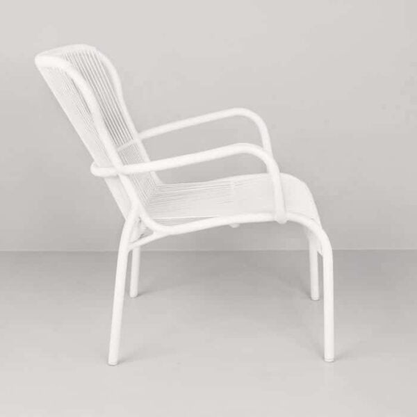 white outdoor relaxing chair