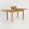 nova rectangle teak extension outdoor dining table opened