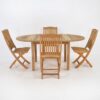 Teak Dining Set | Nova Round Teak Table and 4 Chairs-0