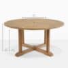 round teak pedestal dining table