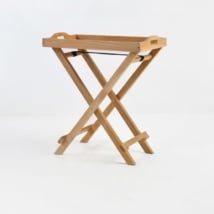 Teak Serving Tray with Stand-0