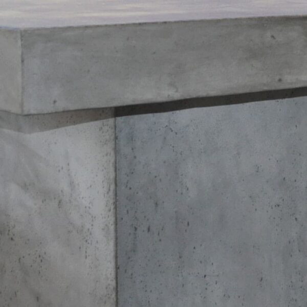blok rectangle concrete dining table closeup view
