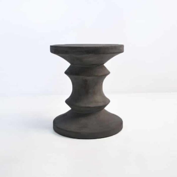 Blok Concrete Chess Side Table (Black)-0