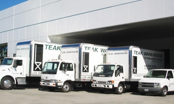 Teak Warehouse Deliver Trucks
