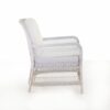 white wicker outdoor chair