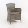 outdoor wicker dining chair with neptune cushion