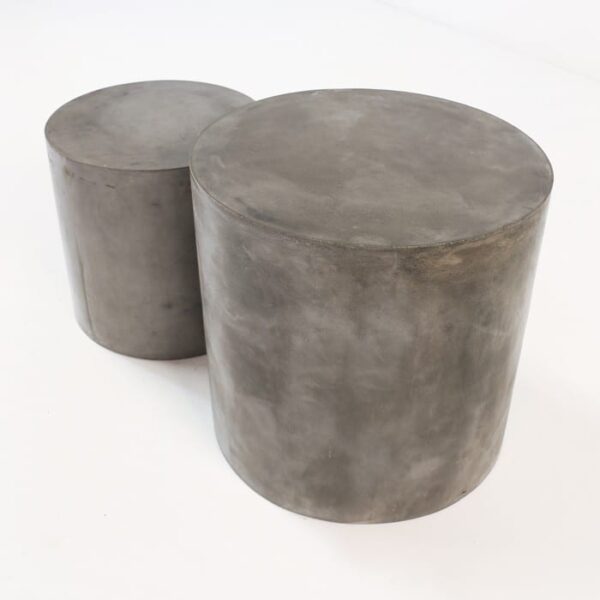 round concrete side table