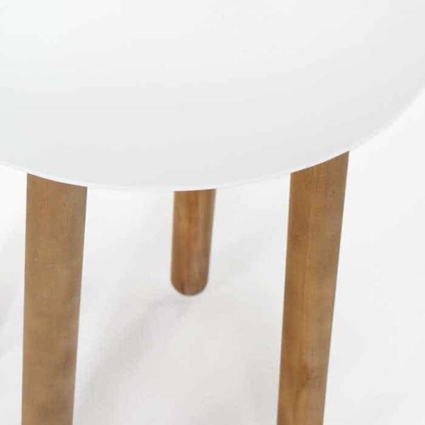 a-grade teak outdoor side table close up