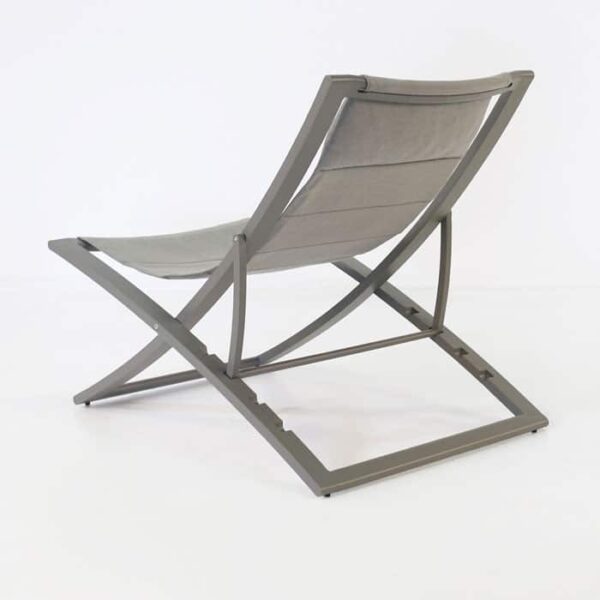 outdoor sling folding chair back view