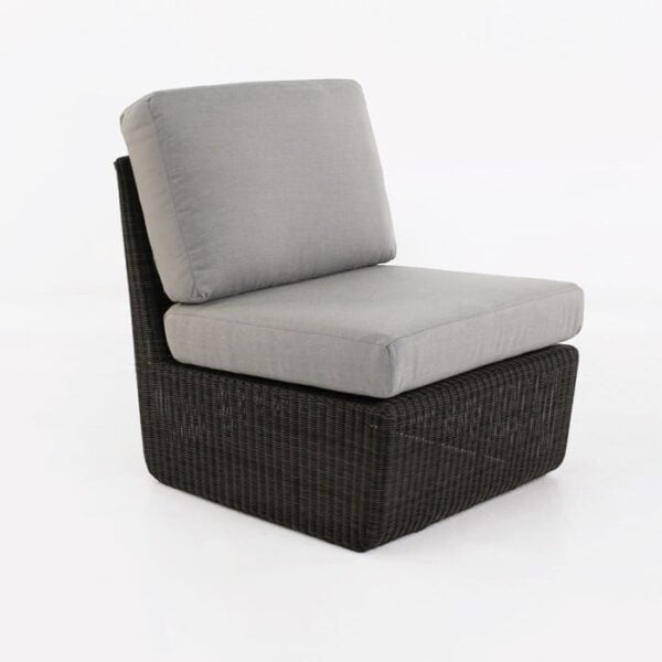 Brooklyn Outdoor Wicker Sectional Center Chair (Charcoal)-0