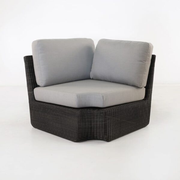 Brooklyn Outdoor Wicker Sectional Corner Chair (Charcoal)-0