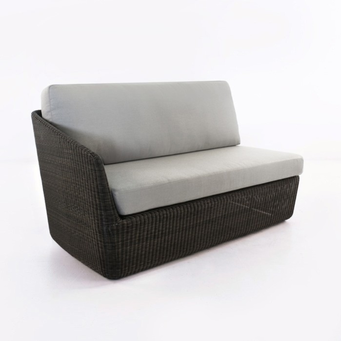 Brooklyn Outdoor Wicker Sectional Right Arm Sofa (Charcoal)-0