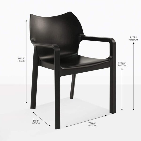 cape black dining chair