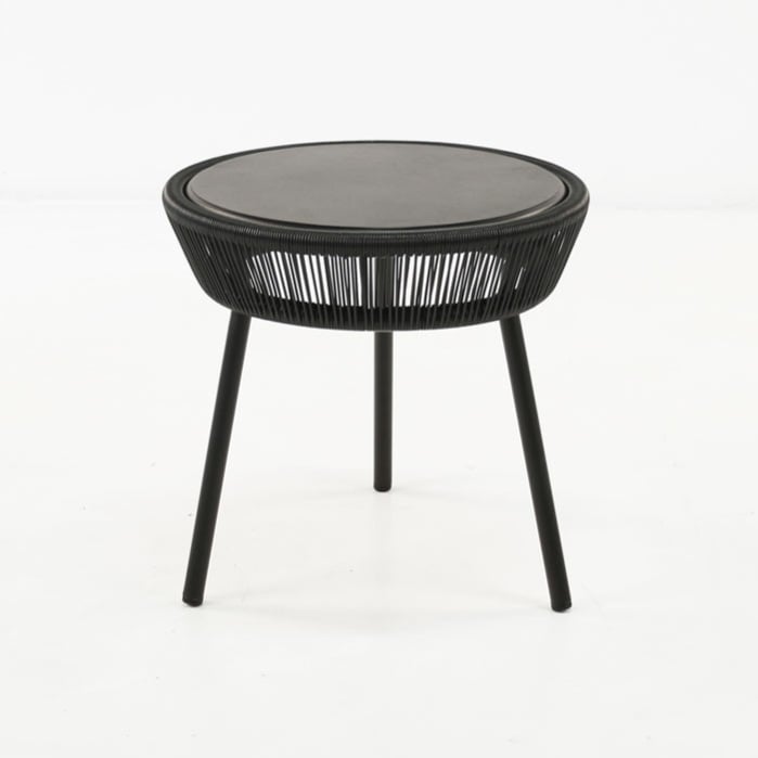 Luxe Outdoor Accent Table (Black)-0