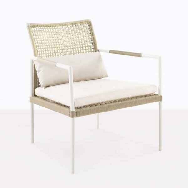 lightweight woven relaxing chair with cushions