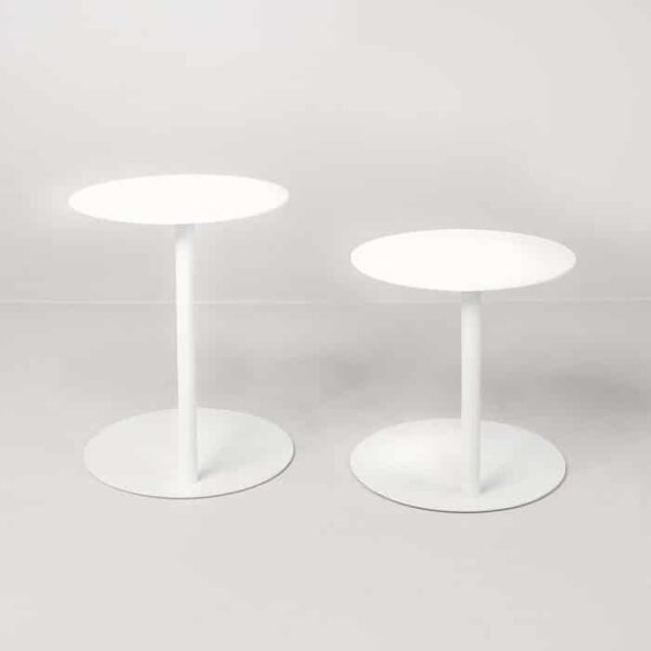 Modern White Side Table 59, Contemporary White Lacquer Side Tables