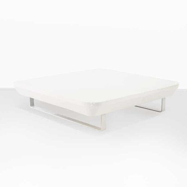 glossy white coffee table