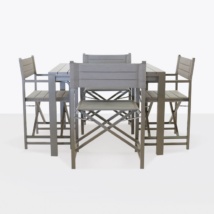 El Fresco Square Dining Table with 4 Director Chairs-0