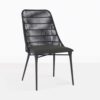 morgan black dining chair outdoor angle