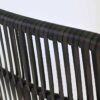 Outdoor Wicker Dining Chair black close up