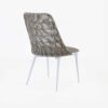 Outdoor Wicker Dining Chair stonewash back view