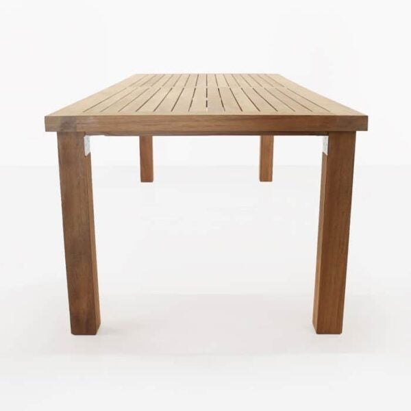 A-grade teak dining table side view