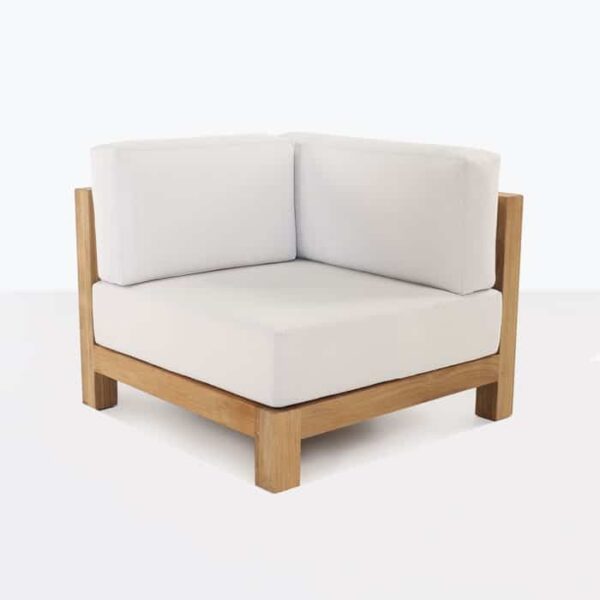 white - Ibiza Teak Sectional Corner Chair-0