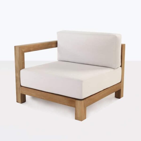 white - Ibiza Teak Sectional Right Arm Chair-0