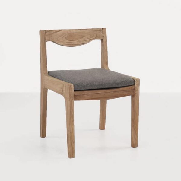 reclaimed teak dining chair with cushion