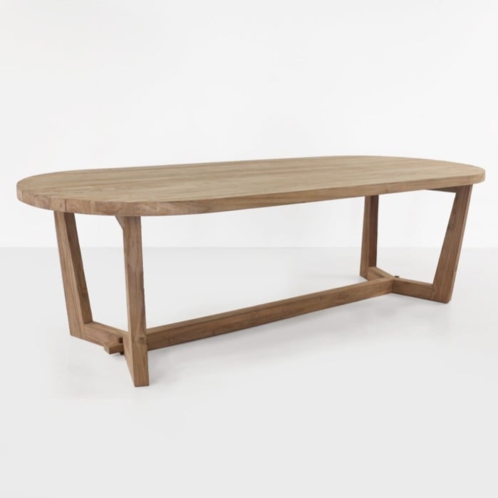 Danielle Reclaimed Teak Dining Table, Benefits Of Oval Dining Table