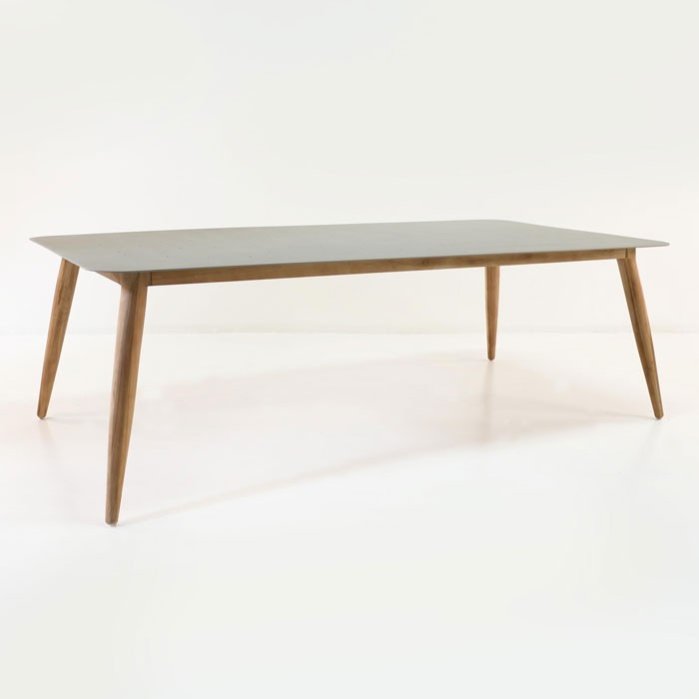 Edition Aluminum and Teak Outdoor Dining Table-0