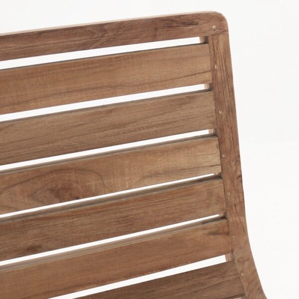 reclaimed teak dining chair close up