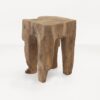 square teak root accent table