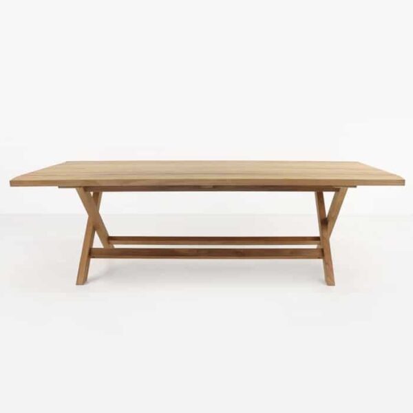 a-grade teak dining table side view