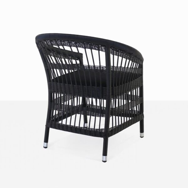 outdoor wicker dining chair in black
