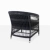 outdoor wicker chair in black