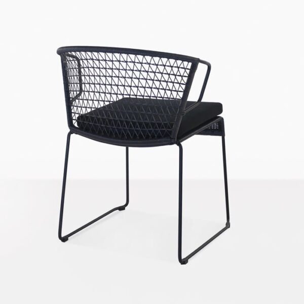 outdoor modern dining chair in black