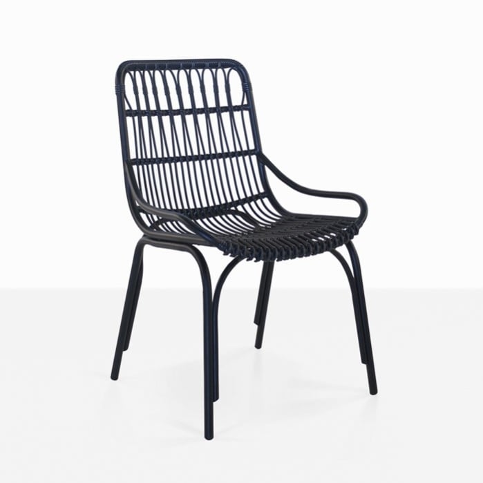 Sydney Outdoor Wicker Dining Chair (Black) | Teak Warehouse