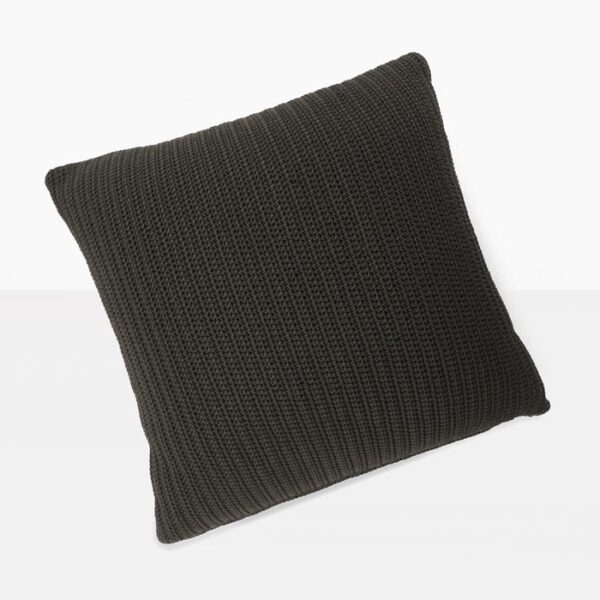 Gigi Square Crochet Pillow (Black)-0