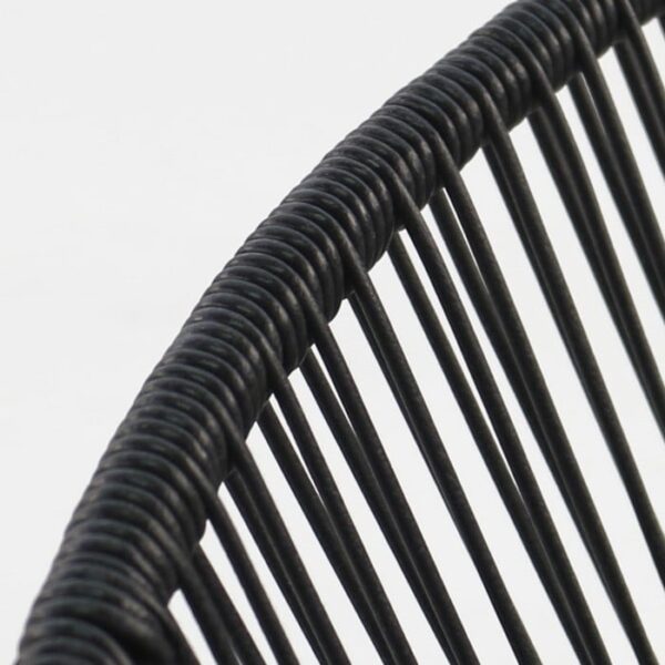 Outdoor Relaxing Chair black synthetic weave closeup photo