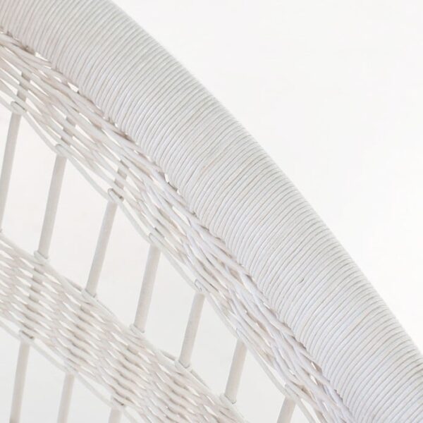 Modern Wicker Outdoor Dining Chair synthetic wicker closeup image