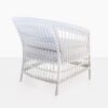 outdoor wicker relaxing chair modern white back view
