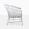 outdoor wicker relaxing chair curved white