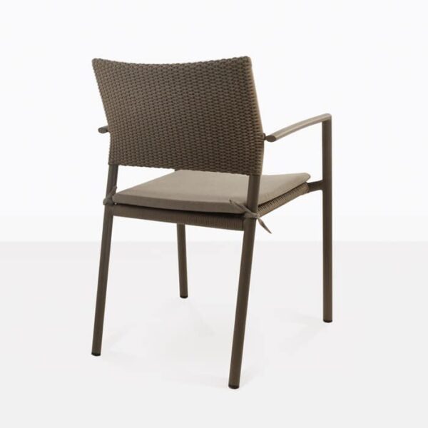 Jolie Woven Outdoor Dining Chair back view pic