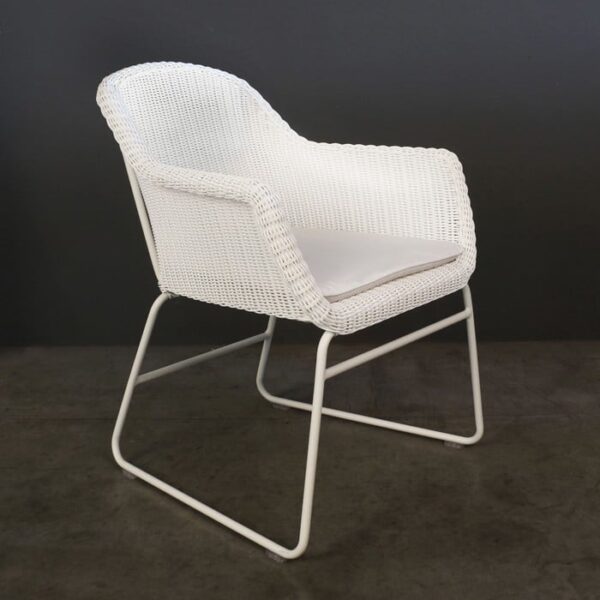 Harbour Wicker Dining Chair (White)-0