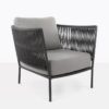 rope and aluminum lounge chair with cushions
