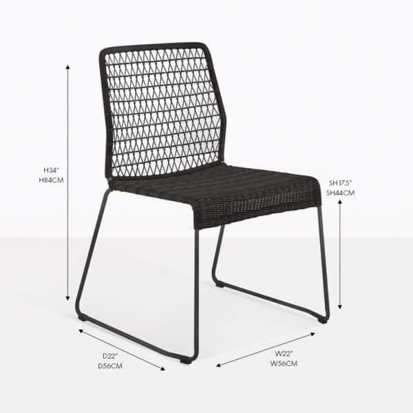 edge side wicker dining chair